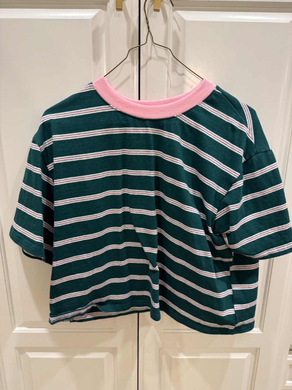 Butter Melon Cropped Tee in Green - Small - Picture 2 of 3